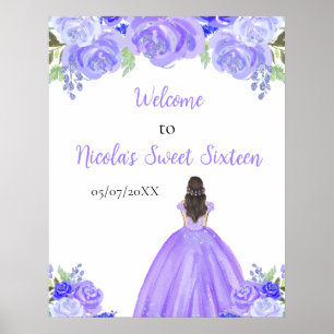Braunhaar Prinzessin Lila Sweet Sixteen Willkommen Poster