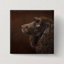 Braunhaarhund Button