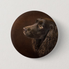 Braunhaarhund Button
