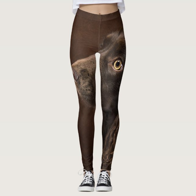 Braunhaarhund Leggings (Vorderseite)