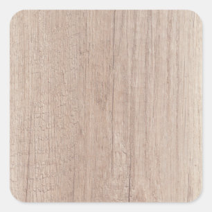Braunholz-Darstellung Leere Vorlage Trendy Elegant Quadratischer Aufkleber