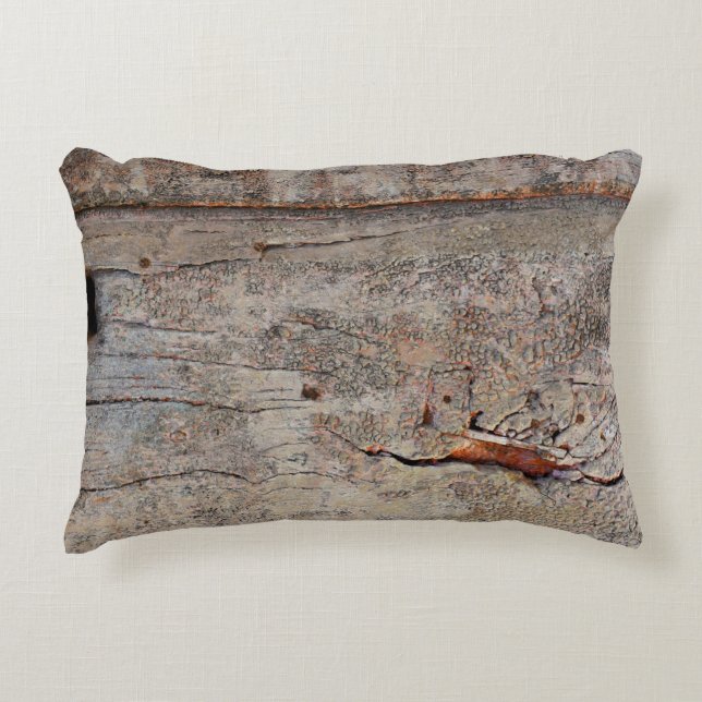 Braunholz Dekokissen (Vorderseite)