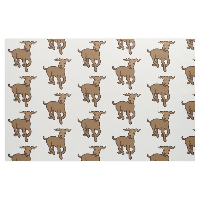 Braunhund Stoff (Fat Quarter (45,7 x 55,9 cm))