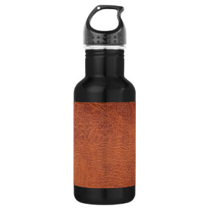 Braunleder Edelstahlflasche