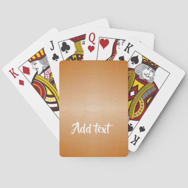Braunleder mit Textur Spielkarten (Rückseite)