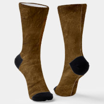 Braunleder-Muster-Socken