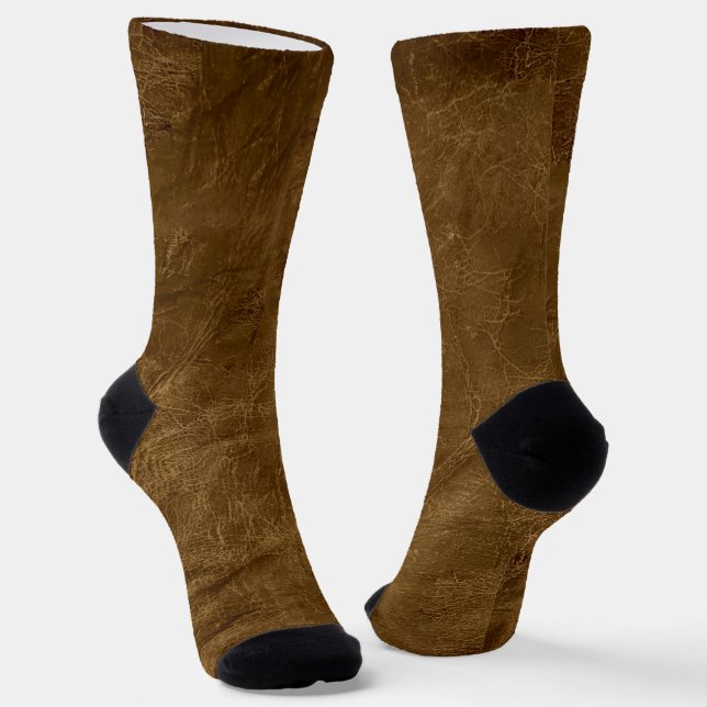 Braunleder-Muster-Socken Socken (Gewinkelt)