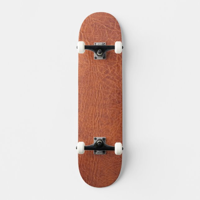 Braunleder Skateboard (Vorderseite)