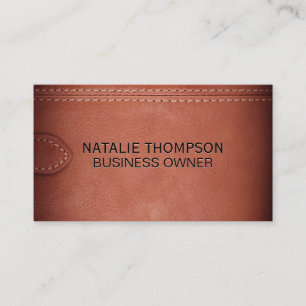 Braunlederriemen Hintergrund Visitenkarte