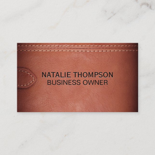 Braunlederriemen Hintergrund Visitenkarte (Vorderseite)