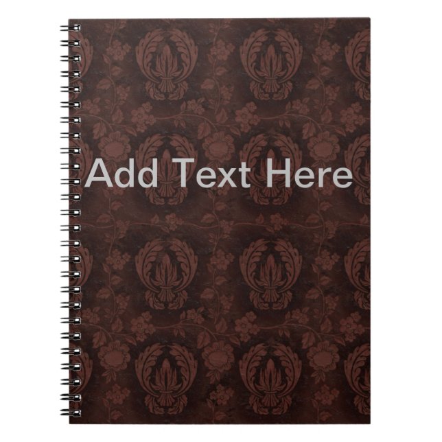 Braunledertext Notizblock (Vorderseite)