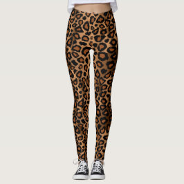 Braunleopard Tierhaut Leggings