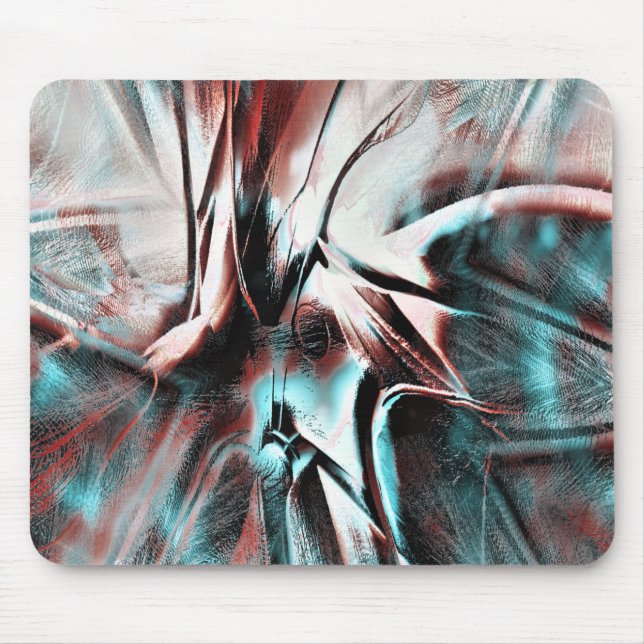 Braunrot bis blau pixelig trockene Textur Mousepad (Vorne)