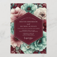 Braunrote und Türkisgrüne Herbstblüten-Hochzeit
