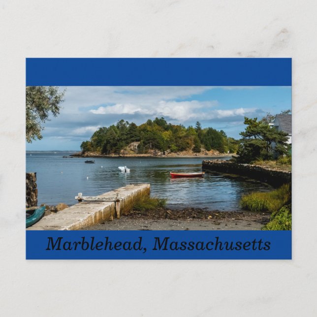Braun's Island, Marblehead, Massachusetts. Feiertagspostkarte (Vorderseite)