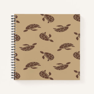 Braunschildkröte-Silhouette Notizbuch