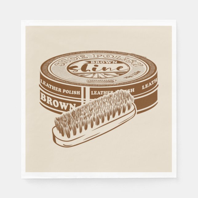 Braunschuhpolster Serviette (Vorderseite)