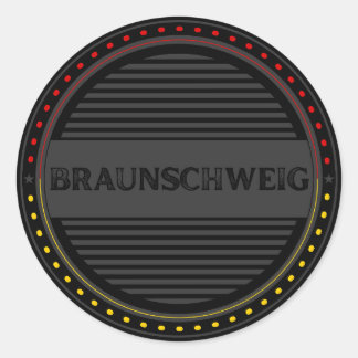Braunschweig City Pride Emblem – Deutsche Identitä Runder Aufkleber