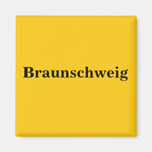 Braunschweig Schild Gold Gleb Magnet