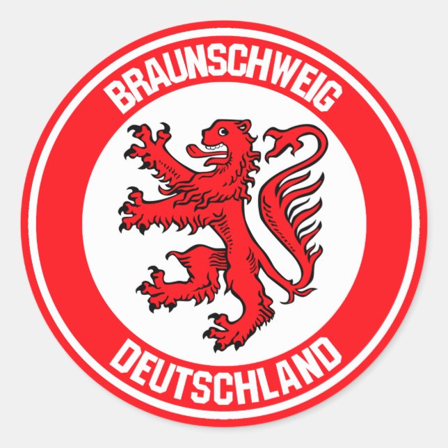 Braunschweiger RundEmblem Runder Aufkleber (Vorderseite)