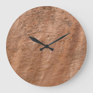 Braunstein Felsen Naturstein Große Wanduhr