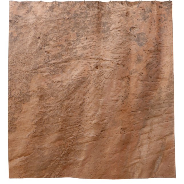 Braunstein Felsgestein Naturdreh Kissen Duschvorhang (Vorderseite)