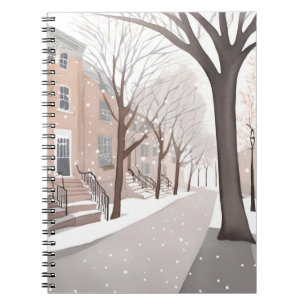 Braunsteingasse   Aquarell Winterlandschaft Notizblock