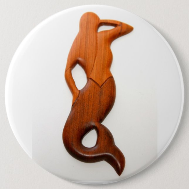 Bräunungs-Meerjungfrau Button (Vorderseite)