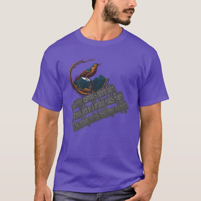Braunvogelretro T-Shirt (Vorderseite)