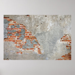 Braunziegelmauer Poster