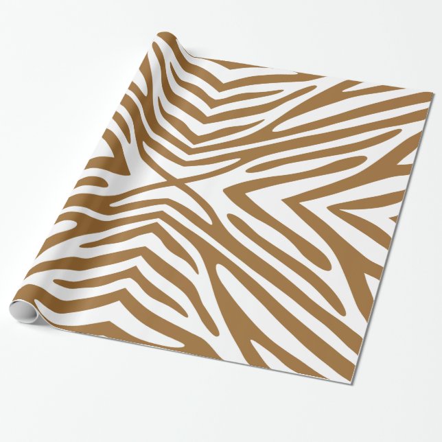 Braunzucker-Neutral-Zebra Geschenkpapier (Ungerollt)