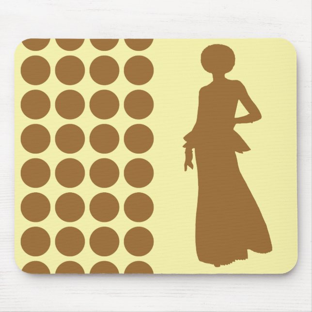 Braunzucker-neutrale Punkte Mode-Silhouette Mousepad (Vorne)