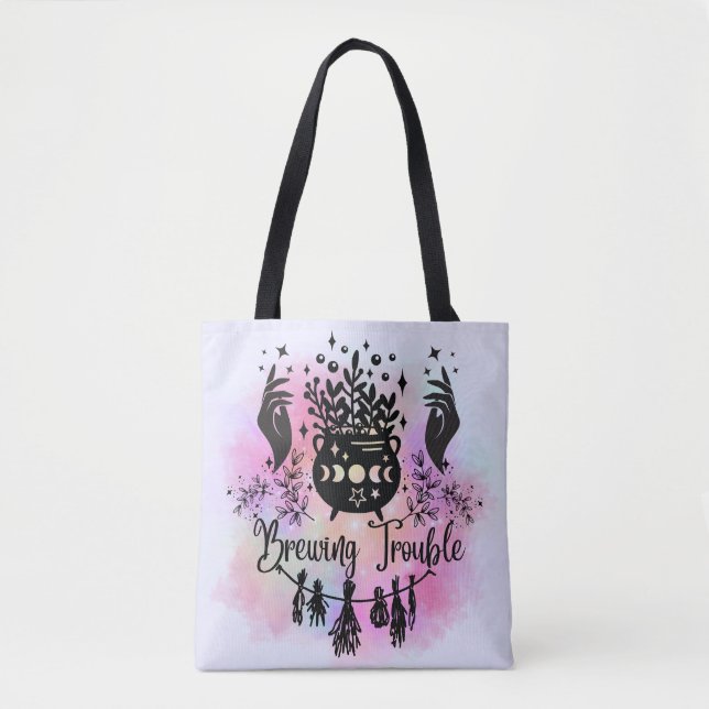 Brauprobleme: Mischous Witchy Design Tasche (Vorderseite)