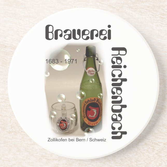 BrauReichenbach Bern Biererei Sandstein Untersetzer (Vorne)