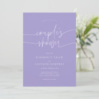 Brausebad für Paare Minimalistisches Skript Violet