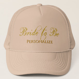 Braut als Hochzeitsbridal Truckerkappe