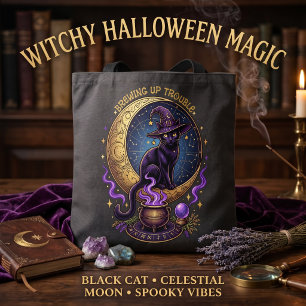 Braut Ärger zusammen schwarze Katzenhexe Halloween Tasche