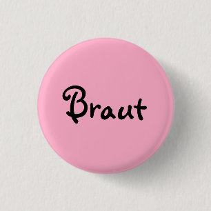 Braut auf Rosa Button