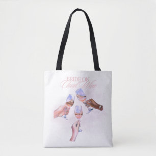 Braut auf Wolke Wein   Lustiges Brautparty-Design Tasche