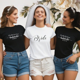 Braut aus weißem und schwarzem Junggeselinnen-Absc T-Shirt