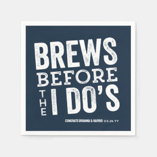 Braut, bevor ich Do's marinebrische Brauerei Probe Serviette