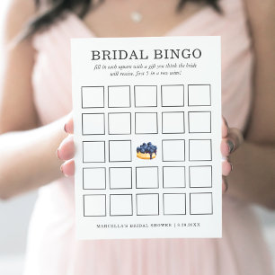 Braut-Bingo Blaubeer-Käsekuchen Einladung