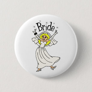Braut (blondes Haar) Button