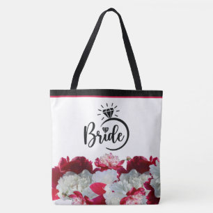Braut Blumen Pfingstrosen Multi-Print-Tragetasche Tasche