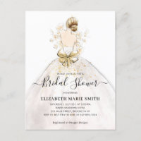 Braut Braut Brautkleid Brautdusche Einladung