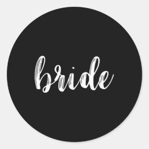 Braut , Braut und Bräutigam für Hochzeiten Runder Aufkleber
