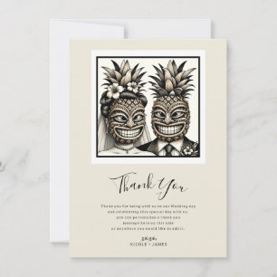 Braut & Bräutigam Aloha Ananas Tiki Dankeschön Einladung