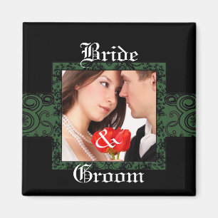Braut & Bräutigam Foto Magnet
