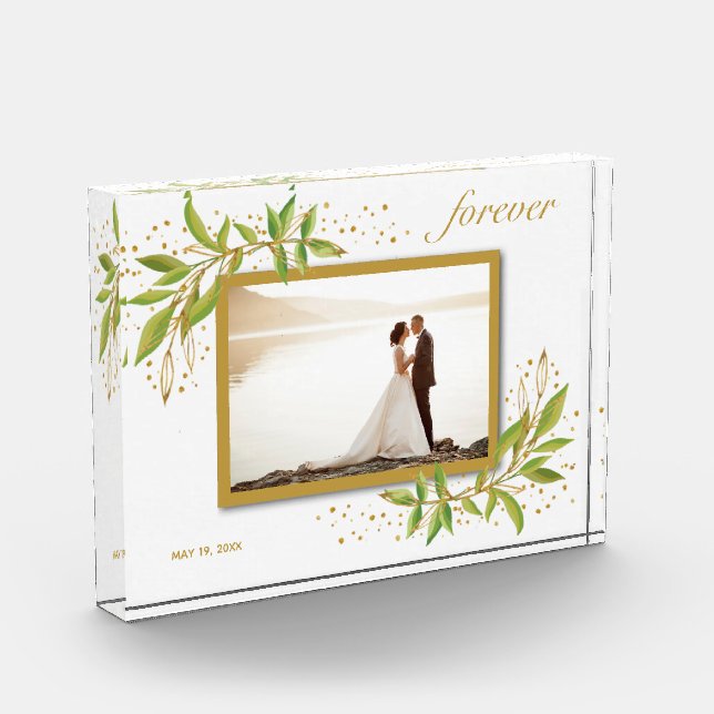 Braut Bräutigam Hochzeit für immer Fotoblock (Links)