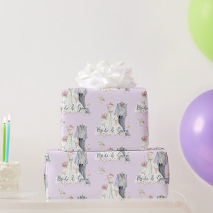 Braut & Bräutigam Hochzeitskleid Geschenkpapier